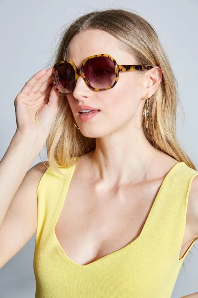 Elie Tahari Sunglasses Oversized Sunglasses Tokyo Tortoise 8211 Women