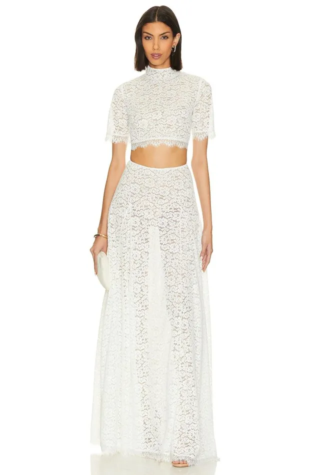 Emilia Skirt White Lace Women Lovers and Friends Skirts