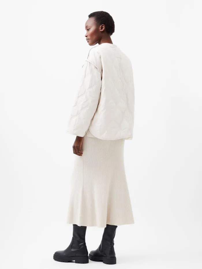 French Connection Aris Quilted Jacket Classic Cream Woman Coats and Jackets