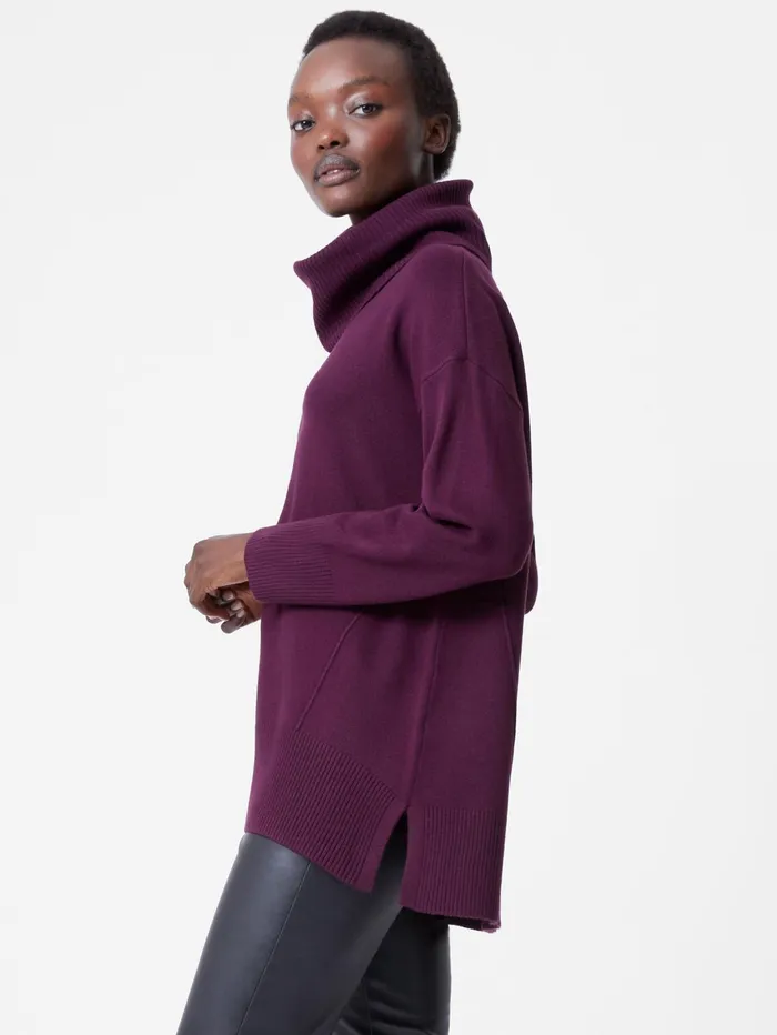 French Connection Babysoft Ribbed Cowl Neck Jumper Blackberry Woman Jumpers and Cardigans French Connection Babysoft Ribbed Cowl Neck Jumper Blackberry Woman Jumpers and Cardigans