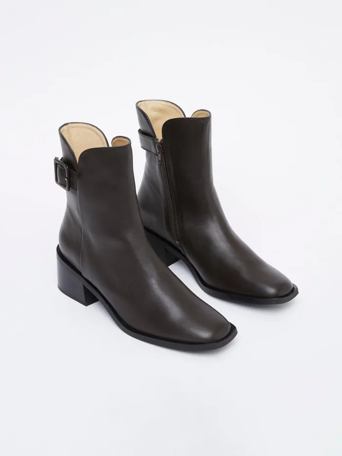 French Connection Connie Ankle Boots Chocolate Woman Shoes
