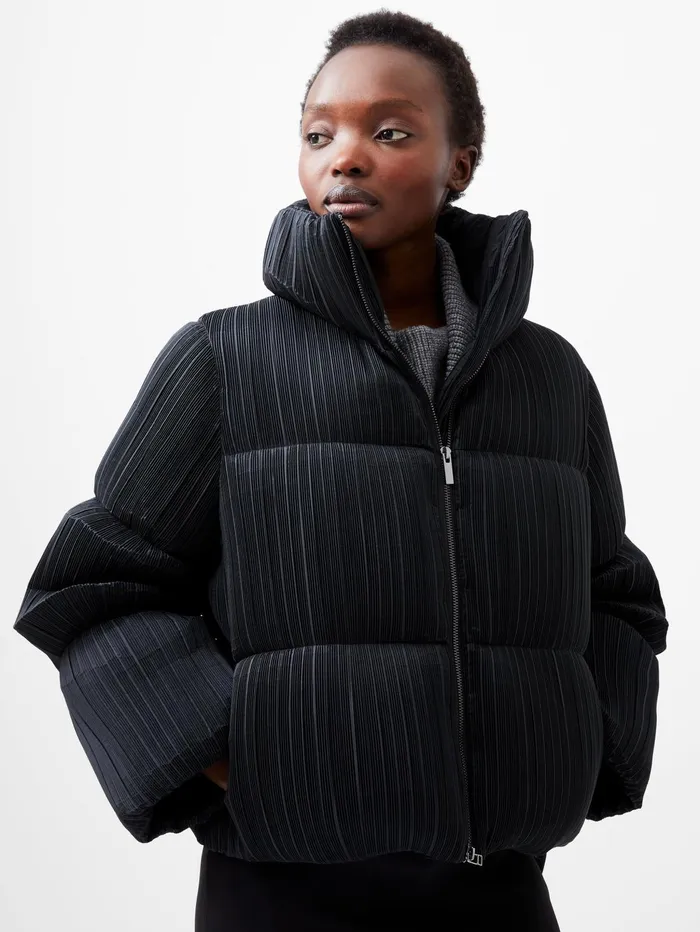 French Connection Dinara Crinkle Puffer Jacket Blackout Woman Coats and Jackets French Connection Dinara Crinkle Puffer Jacket Blackout Woman Coats and Jackets