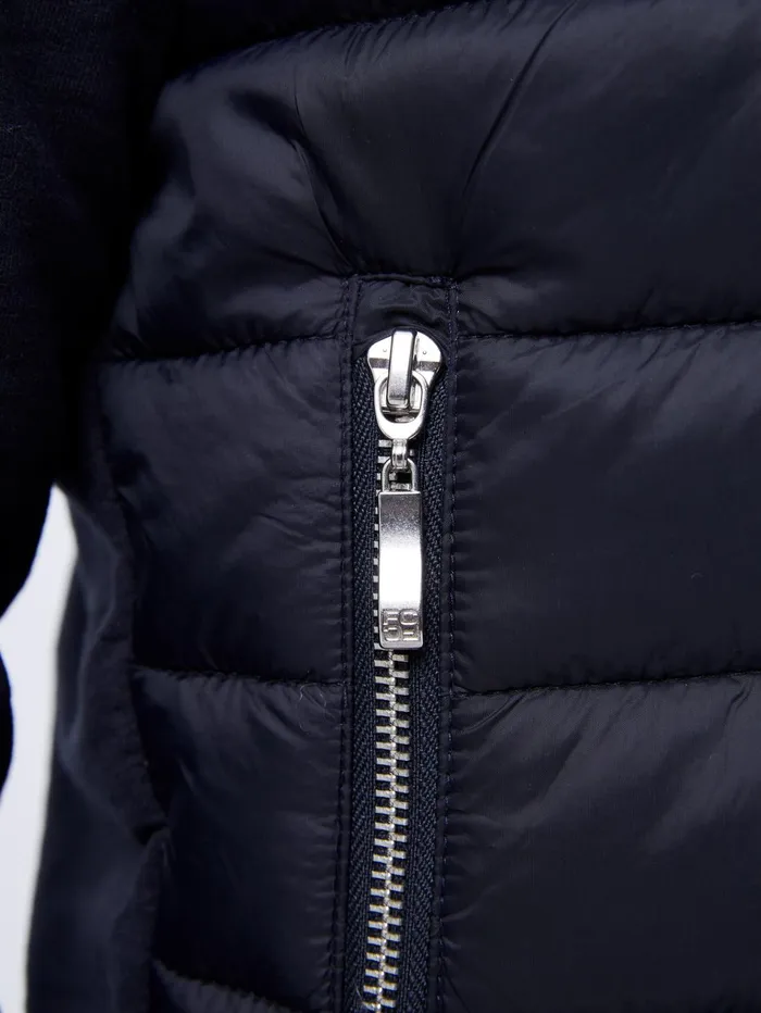 French Connection Hybrid Bomber Jacket Navy Man Coats and Jackets