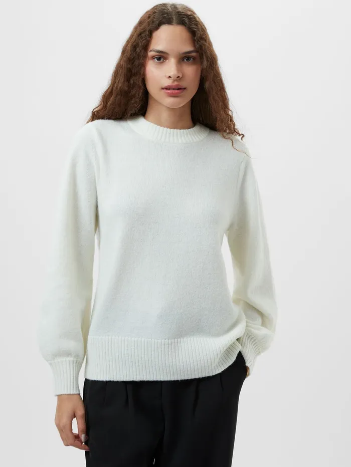 French Connection Kezia Recycled Back Eyelet Jumper Classic Cream Woman Jumpers and Cardigans French Connection Kezia Recycled Back Eyelet Jumper Classic Cream Woman Jumpers and Cardigans