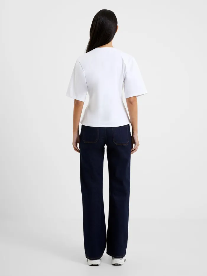 French Connection Pearl Top Linen White Woman Tops
