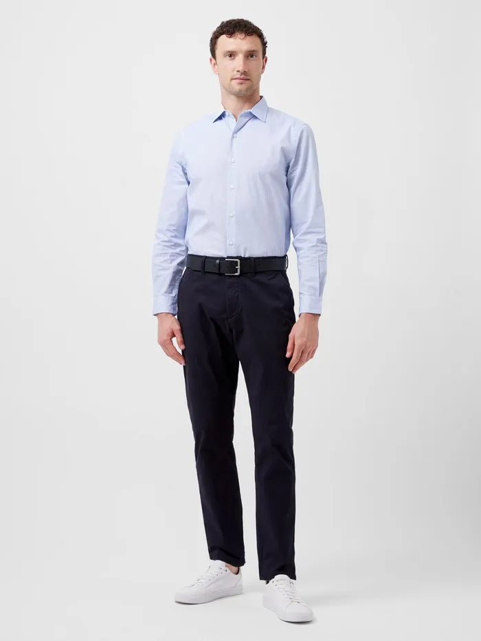 French Connection Regular Fit Classic Collar Geo Shirt Blue Dot Print Man Shirts