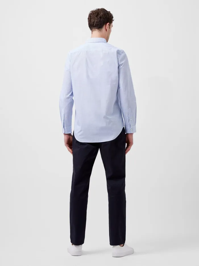 French Connection Regular Fit Classic Collar Geo Shirt Blue Dot Print Man Shirts