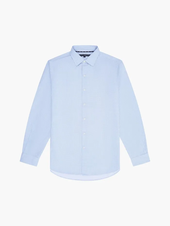 French Connection Regular Fit Classic Collar Geo Shirt Blue Dot Print Man Shirts