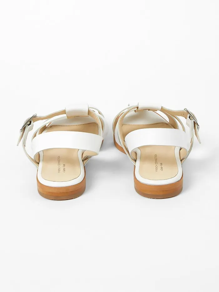 French Connection SW X Luisa Fisherman Caged Sandals White Woman Shoes