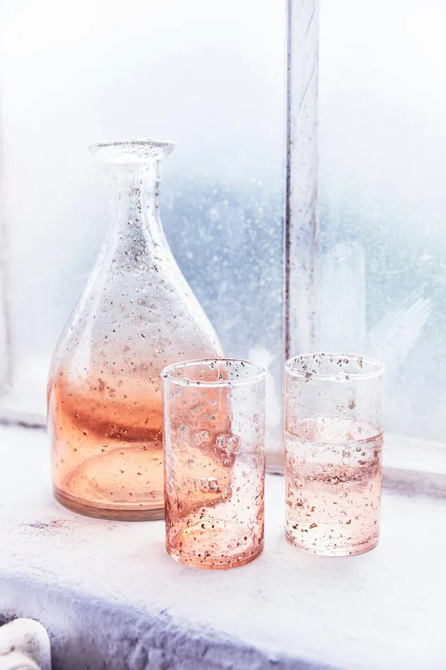 French Connection Sienna Recycled Decanter Rose Gold Ombre Home Home Accessories