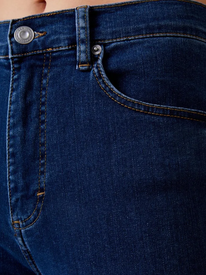 French Connection Soft Stretch Denim High Rise Skinny Jeans 30 Inch Mid Wash Woman Trousers