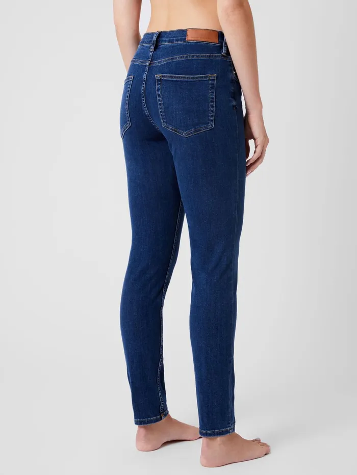 French Connection Soft Stretch Denim High Rise Skinny Jeans 30 Inch Mid Wash Woman Trousers