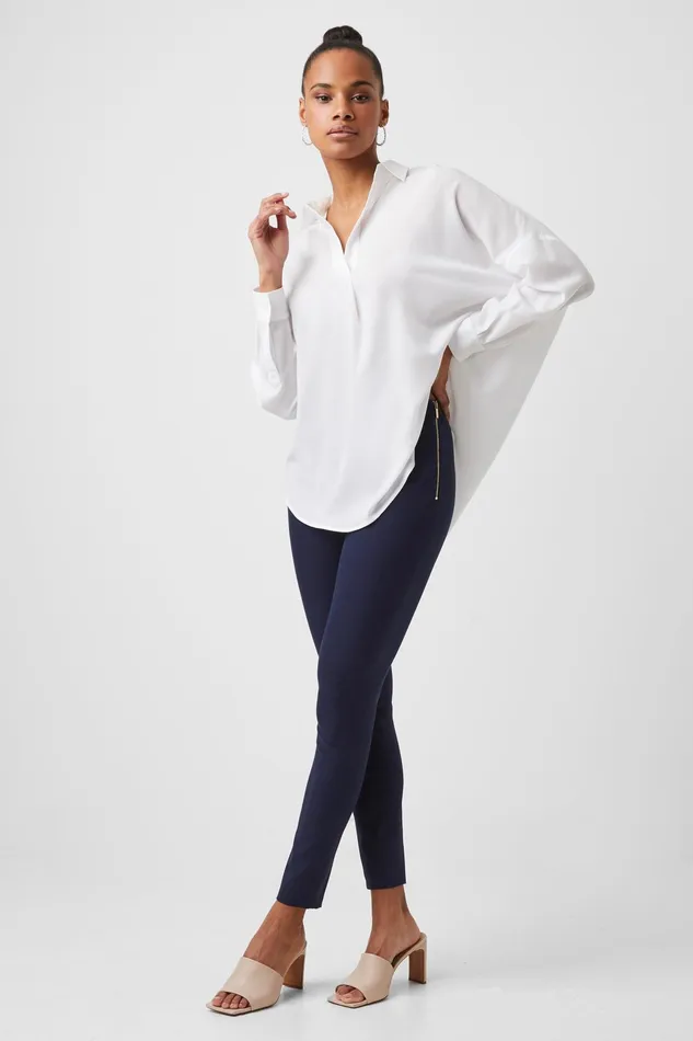 French Connection Street Twill Skinny Trousers Nocturnal Woman Trousers
