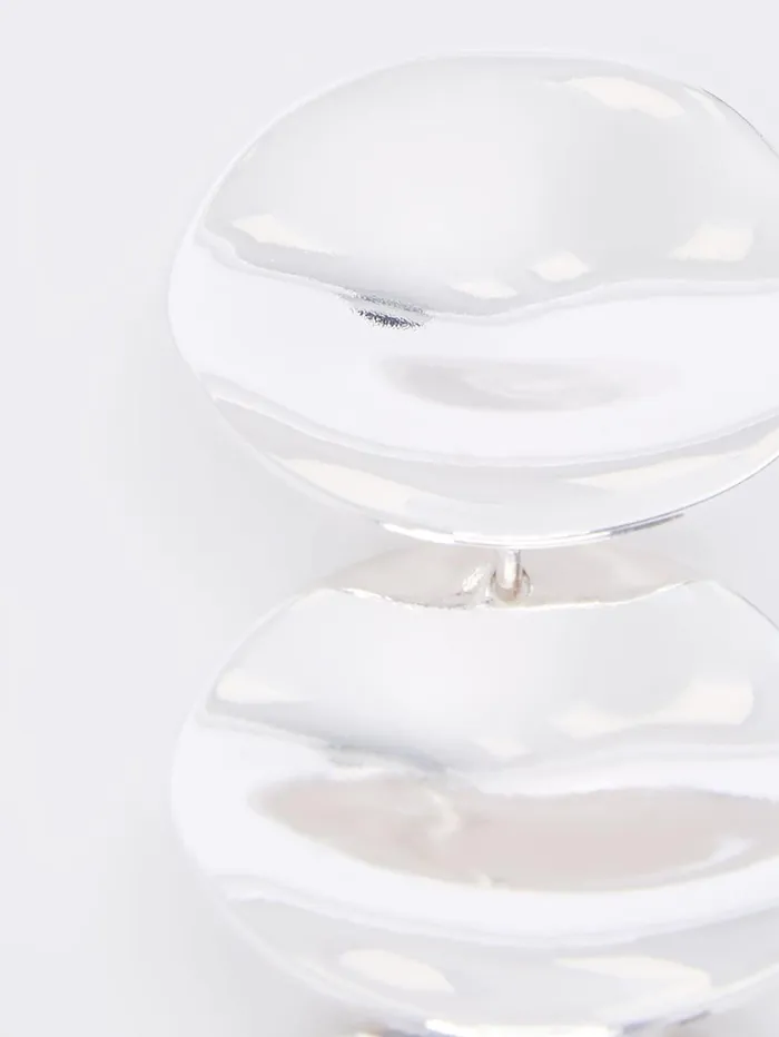 French Connection Triple Circle Drop Earrings Silver Woman Jewellery