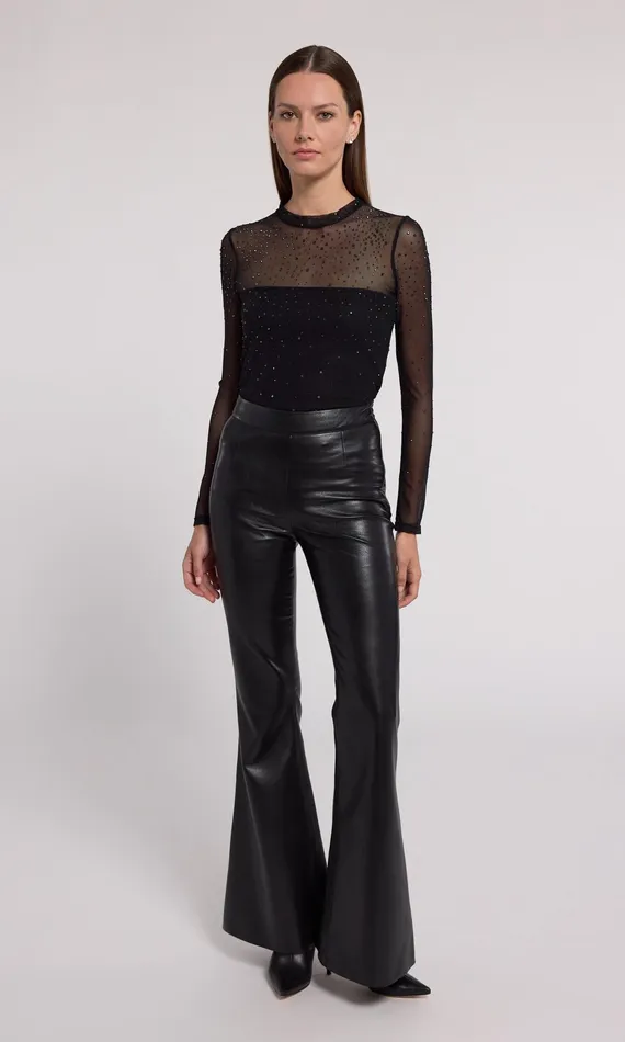 Generation Love Clothing Brody Crystal Bodysuit Blackblack Women Tops