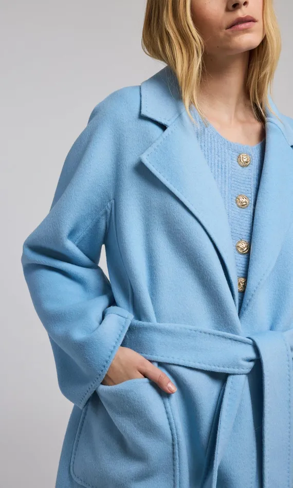 Generation Love Clothing Grayson Wool Coat Blue Jay Women Outerwear