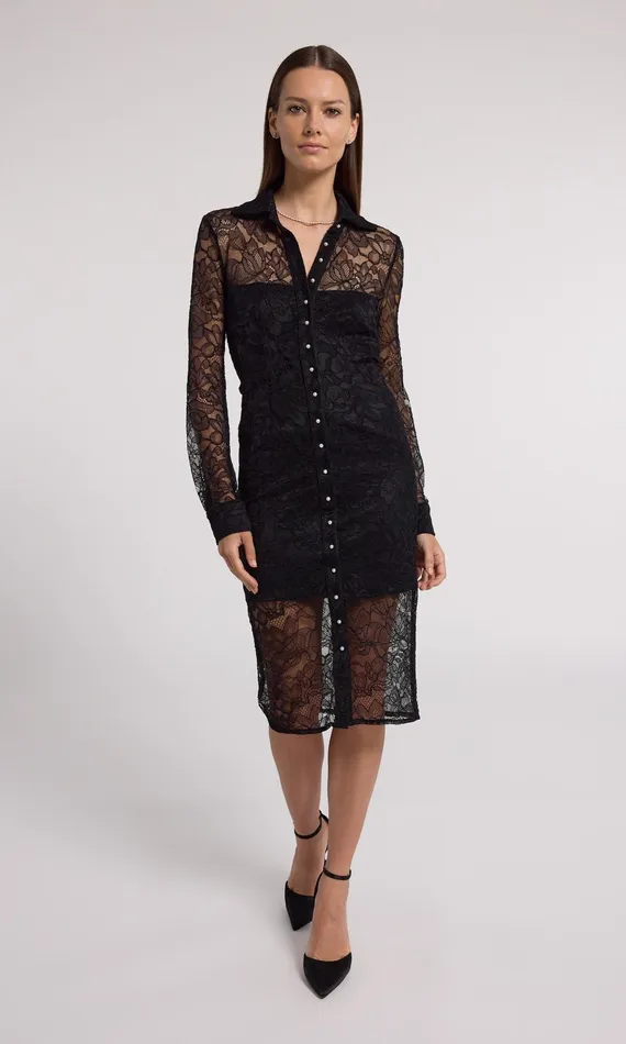 Generation Love Clothing Lorene Lace Dress Black Women Dresses
