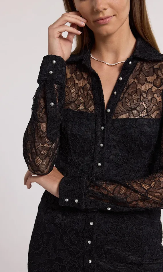 Generation Love Clothing Lorene Lace Dress Black Women Dresses