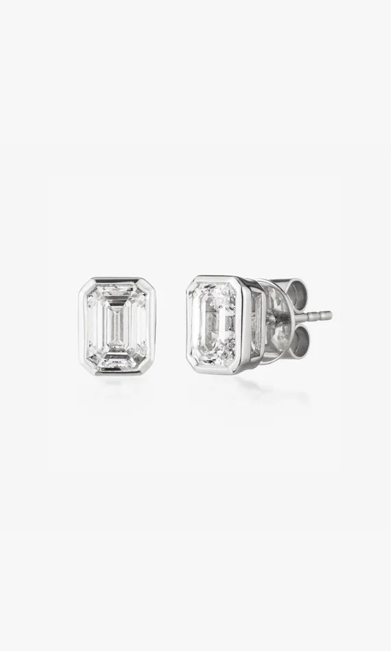 Generation Love Clothing Mon Tresor Emerald Cut Bezel Single Stud 105 Carat White Gold Women Fine Jewelry Generation Love Clothing Mon Tresor Emerald Cut Bezel Single Stud 105 Carat White Gold Women Fine Jewelry
