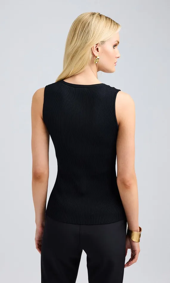 Generation Love Clothing Pacey Sweater Tank Black Women Tops
