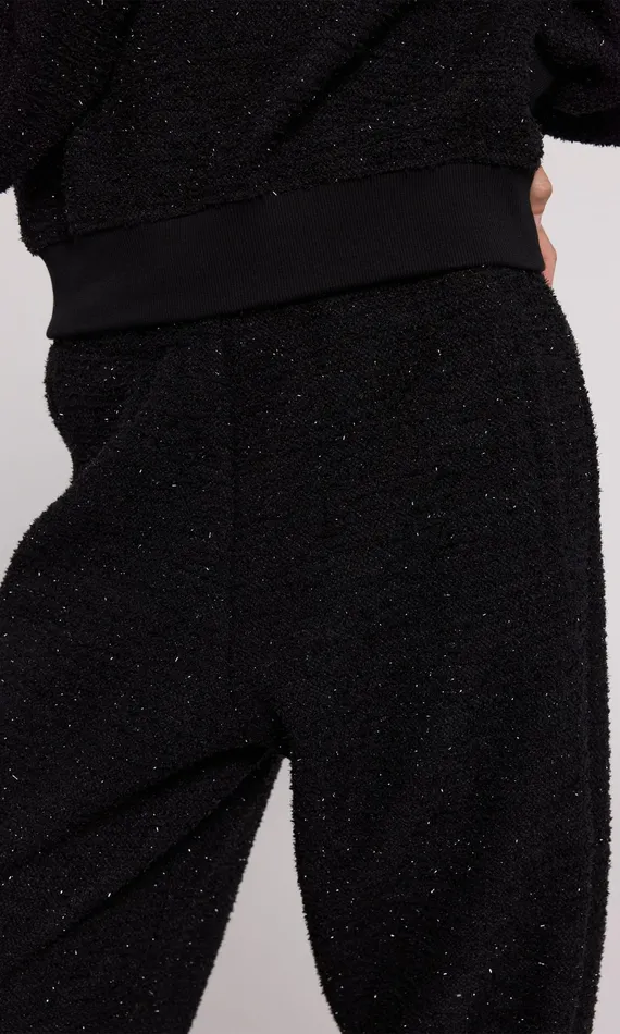 Generation Love Clothing Rena Tweed Jogger Black Women Pants