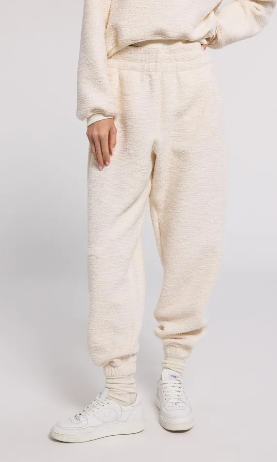 Generation Love Clothing Rena Tweed Jogger Cream Women Pants