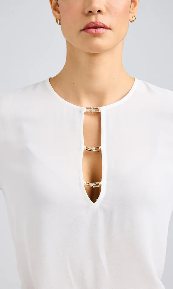 Generation Love Clothing Romano Blouse White Women Tops