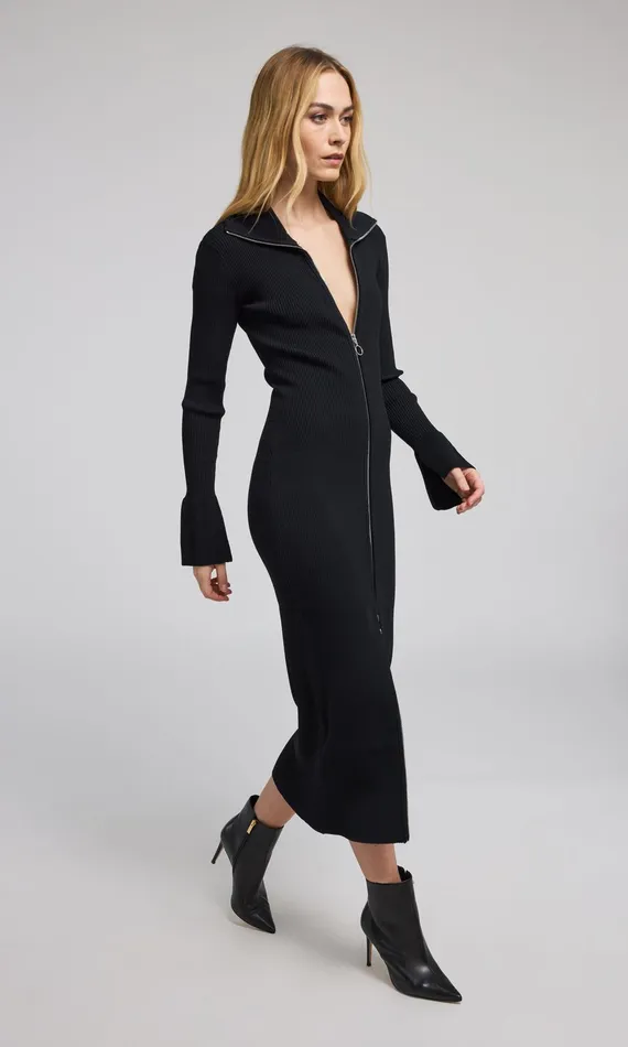 Generation Love Clothing Saylor Rib Dress Black Women Dresses