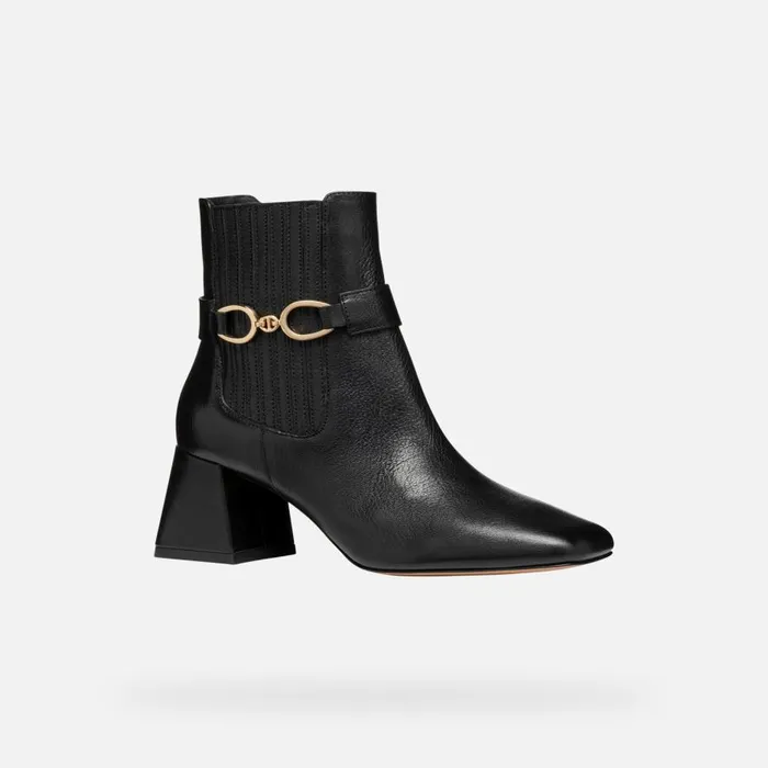 Geox Ankle Boots CORONILLA WOMAN Black Medium Heel Ankle Boots Black 8211 Woman