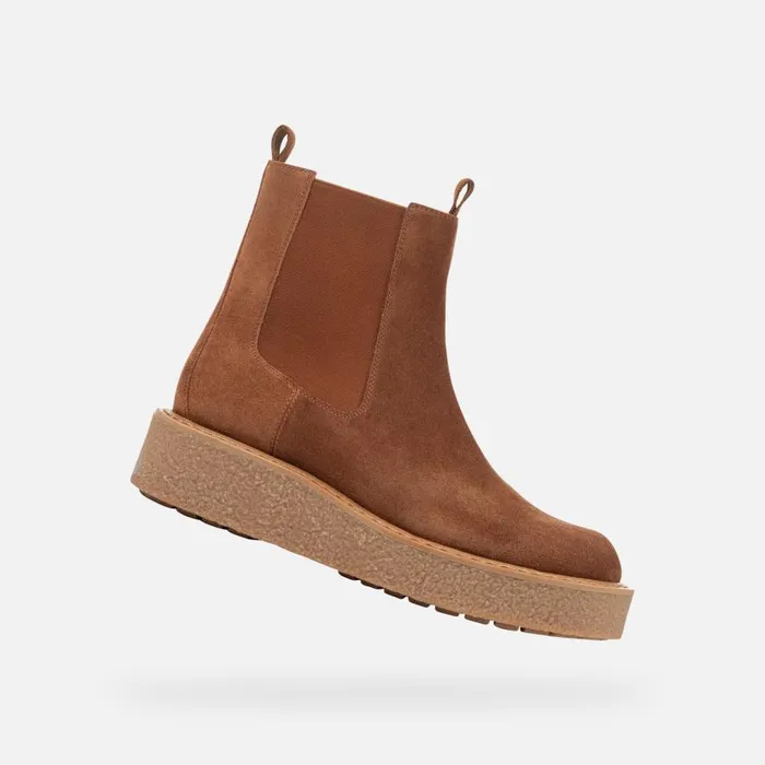 Geox Ankle Boots ELIDEA C Suede Ankle Boots Camel Woman Geox Dark Camel 8211 Woman Geox Ankle Boots ELIDEA C Suede Ankle Boots Camel Woman Geox Dark Camel 8211 Woman