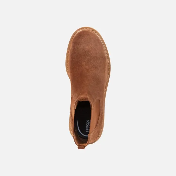 Geox Ankle Boots ELIDEA C Suede Ankle Boots Camel Woman Geox Dark Camel 8211 Woman