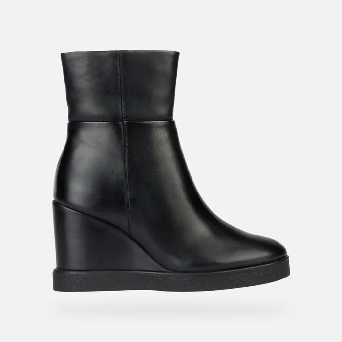 Geox Ankle Boots ELIDEA WEDGE Ankle Boots With Wedge Black Woman Geox Black 8211 Woman