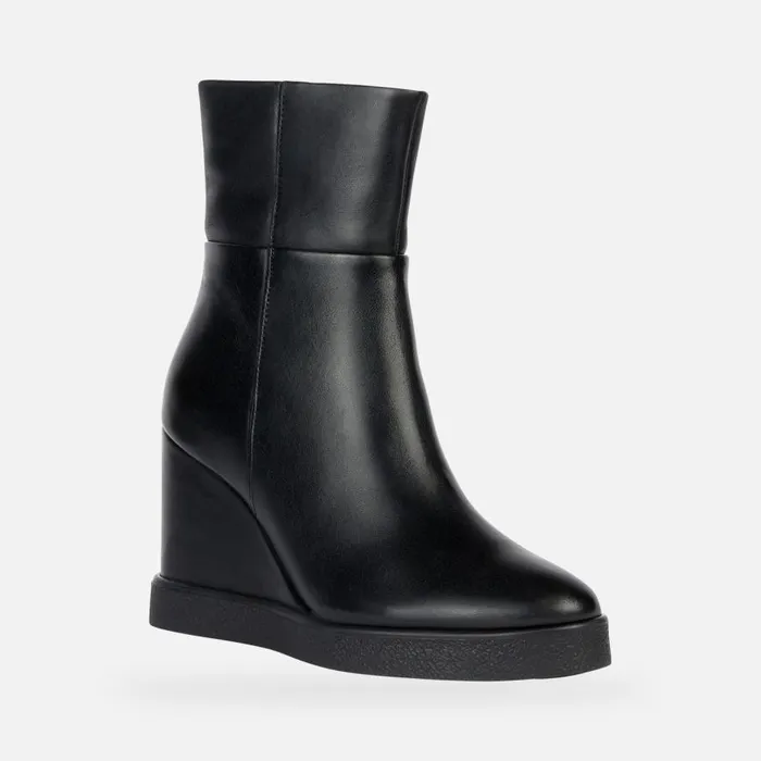 Geox Ankle Boots ELIDEA WEDGE Ankle Boots With Wedge Black Woman Geox Black 8211 Woman