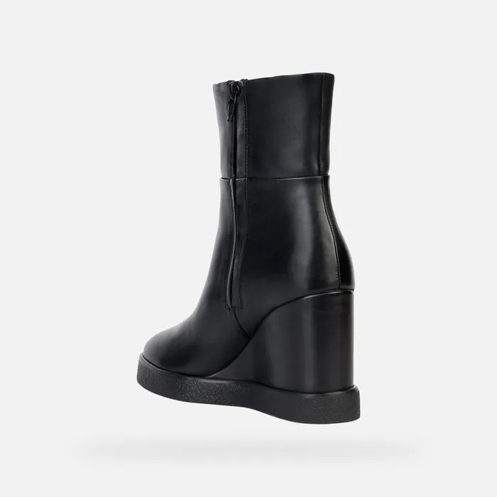 Geox Ankle Boots ELIDEA WEDGE Ankle Boots With Wedge Black Woman Geox Black 8211 Woman