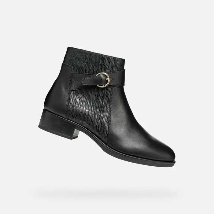 Geox Ankle Boots FELICITY WOMAN Black Low Heel Ankle Boots Black 8211 Woman
