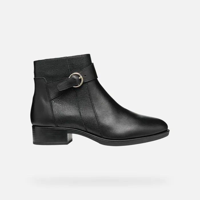 Geox Ankle Boots FELICITY WOMAN Black Low Heel Ankle Boots Black 8211 Woman