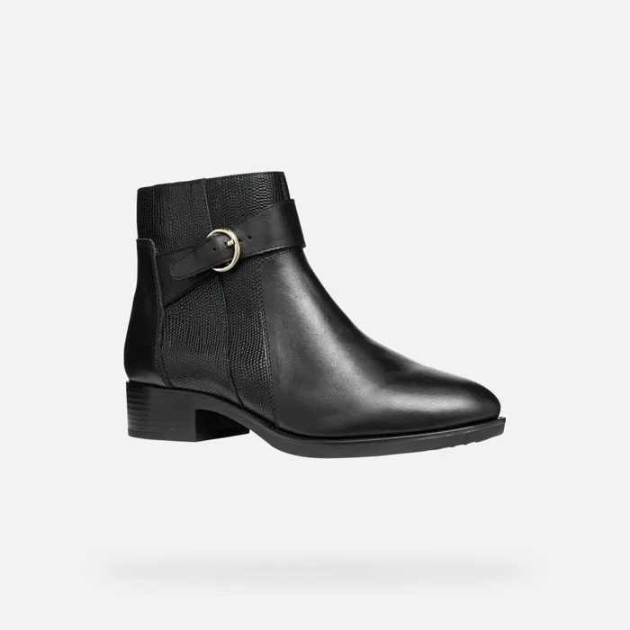 Geox Ankle Boots FELICITY WOMAN Black Low Heel Ankle Boots Black 8211 Woman