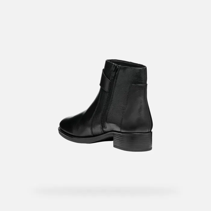 Geox Ankle Boots FELICITY WOMAN Black Low Heel Ankle Boots Black 8211 Woman