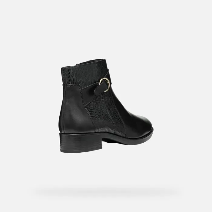 Geox Ankle Boots FELICITY WOMAN Black Low Heel Ankle Boots Black 8211 Woman