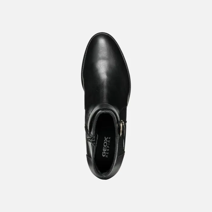 Geox Ankle Boots FELICITY WOMAN Black Low Heel Ankle Boots Black 8211 Woman