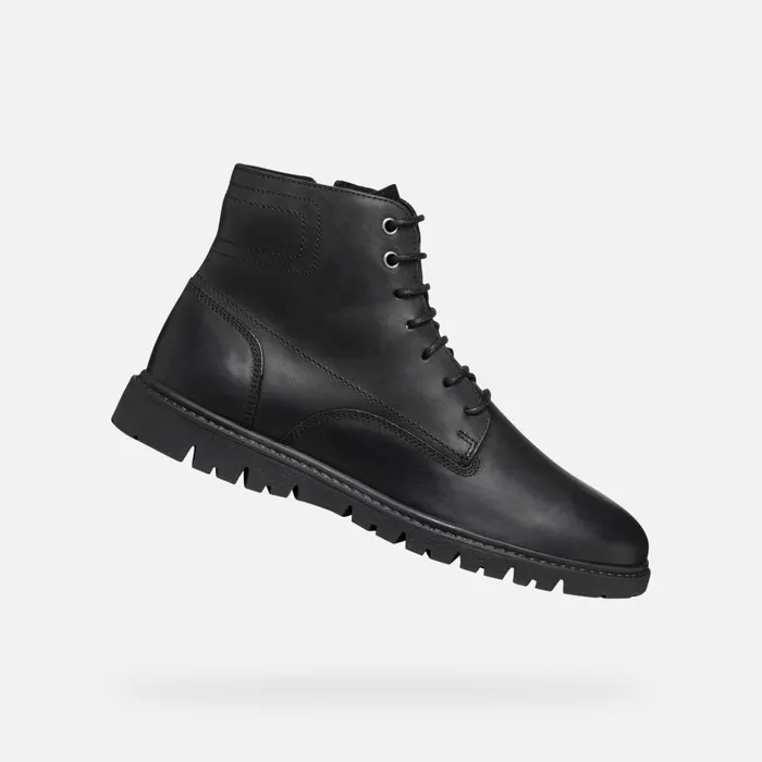 Geox Ankle Boots GHIACCIAIO MAN Black Ankle Boots With Laces Black 8211 Man