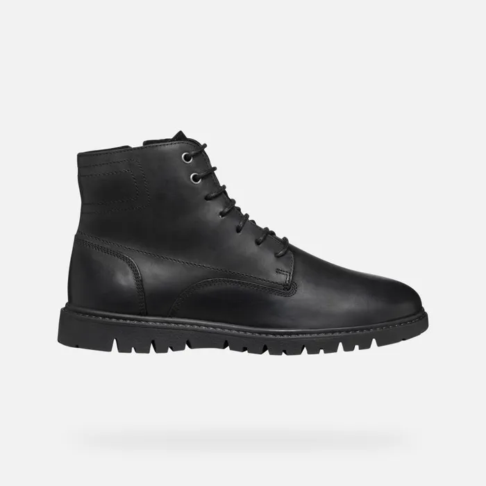 Geox Ankle Boots GHIACCIAIO MAN Black Ankle Boots With Laces Black 8211 Man