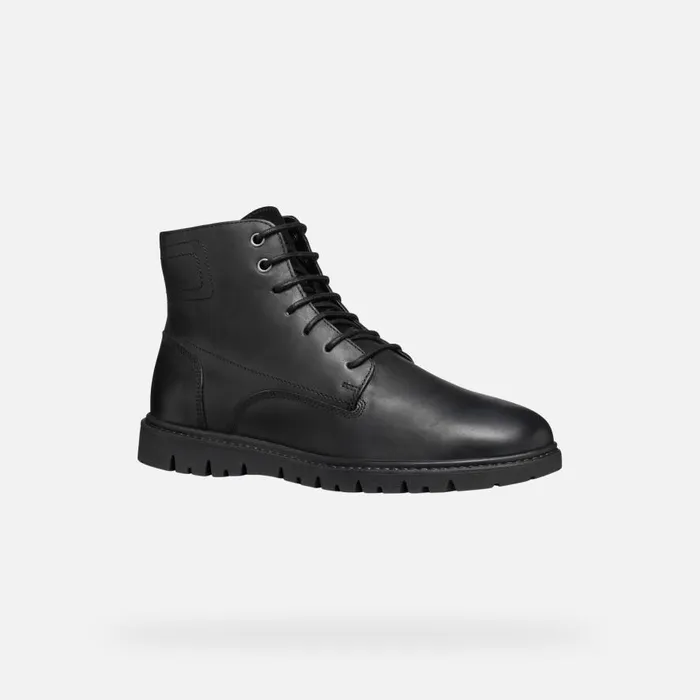 Geox Ankle Boots GHIACCIAIO MAN Black Ankle Boots With Laces Black 8211 Man