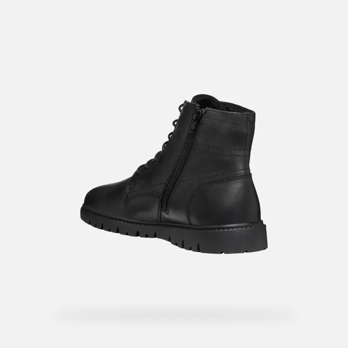 Geox Ankle Boots GHIACCIAIO MAN Black Ankle Boots With Laces Black 8211 Man