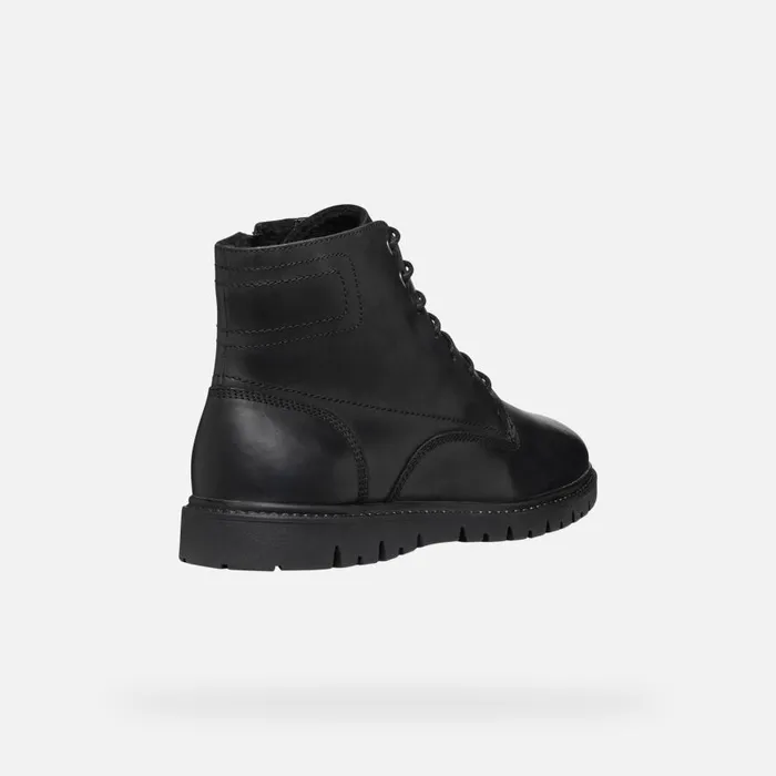 Geox Ankle Boots GHIACCIAIO MAN Black Ankle Boots With Laces Black 8211 Man