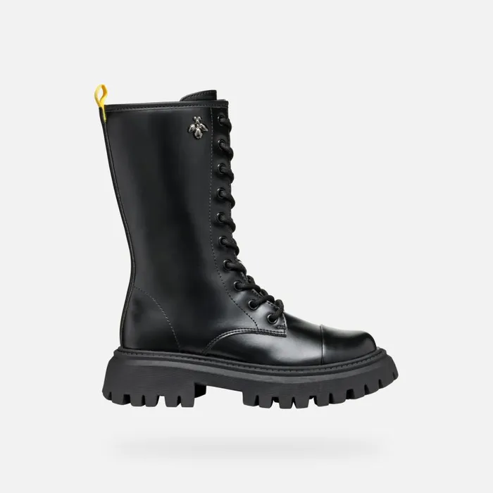 Geox Ankle Boots MAQUINNENS GIRL Black High Boots Black 8211 Kids