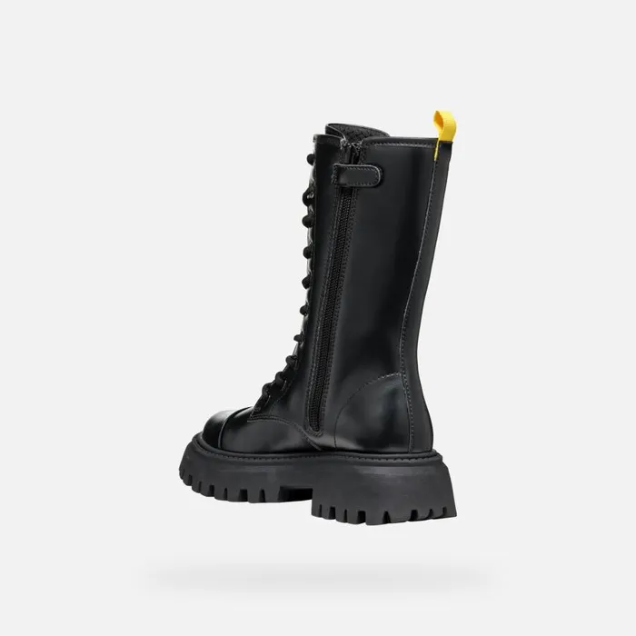 Geox Ankle Boots MAQUINNENS GIRL Black High Boots Black 8211 Kids