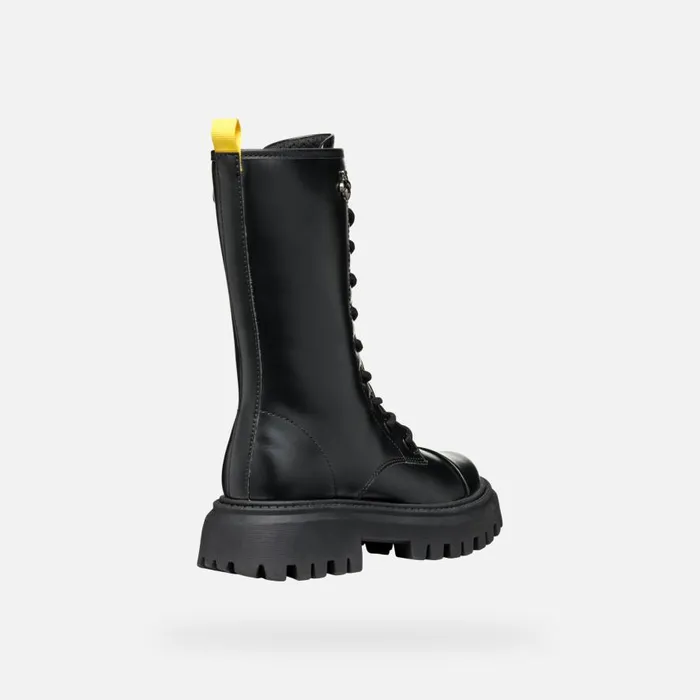 Geox Ankle Boots MAQUINNENS GIRL Black High Boots Black 8211 Kids