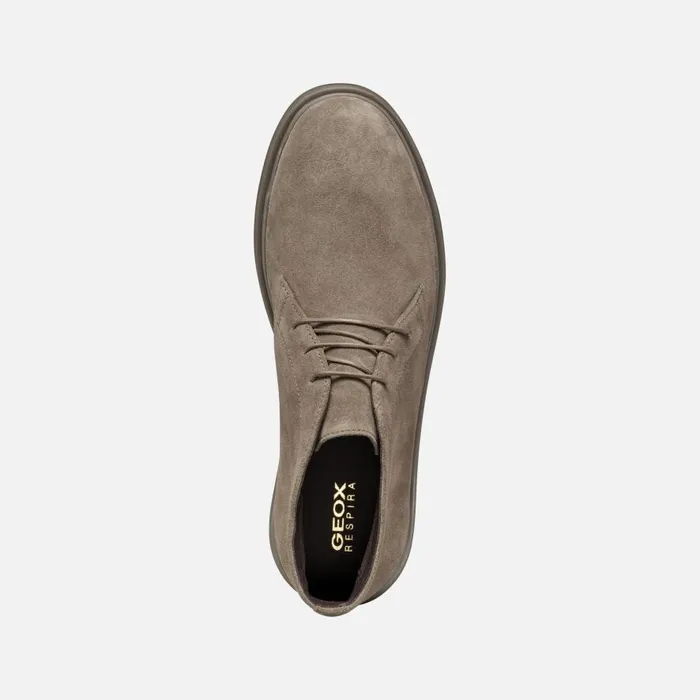 Geox Ankle Boots MASSIMIANO MAN Dove Grey Suede Ankle Boots Dove Grey 8211 Man