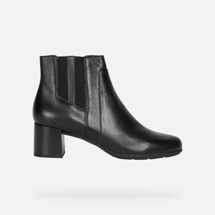 Geox Ankle Boots NEW ANNYA MID B Medium Heel Ankle Boots Black Woman Geox Black 8211 Woman